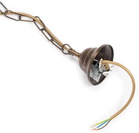 ONLI - Lampadario a sospensione con catena TERESA 3xE14/6W/230V bronzo