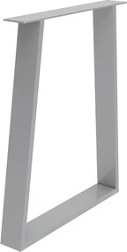 Gamba per mobili STEELMI Trap trapezoidale in acciaio argentato satinato L 60 x P 8 x H 71 cm