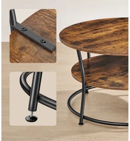 Tavolino da salotto ELDUR marrone/nero