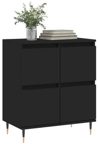 Credenza Nero 60x35x70 cm in Legno Multistrato