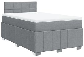 Giroletto a molle con materasso grigio chiaro 120x190cm tessuto
