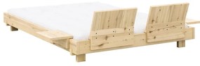 Letto matrimoniale in legno di pino con rete color naturale 160x200 cm Social Bed - Karup Design