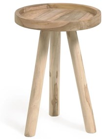 Kave Home - Tavolino Glenda in legno massello di teak Ã˜ 35 cm