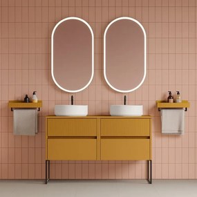 Mobile da bagno sotto lavabo Niwa beige L 120 x H 78 x P 46 cm, lavabo non incluso