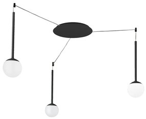 Sospensione Contemporanea Lollypop Metallo Nero Led 21W