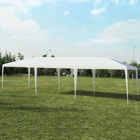 Costway Gazebo impermeabile all’aperto da 3x9m, Tenda per uso intensivo con corde riflettenti per eventi
