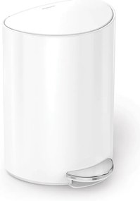 Pattumiera in metallo bianco 6 L - simplehuman