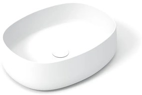 Lavabo da appoggio OLYMPIA CERAMICA ovale piletta non inclusa in ceramica L 50 x H 15 x P 40 cm bianco piletta non inclusa