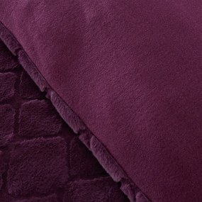 Biancheria da letto singola bordeaux in microplush 135x200 cm Cosy Diamond - Catherine Lansfield
