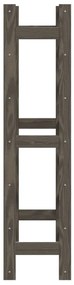 Portabottiglie per 42 bottiglie grigio legno massello di pino
