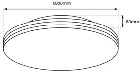 Plafoniera LED da bagno BEVER LED/16W/230V 4000K diametro 33 cm IP44