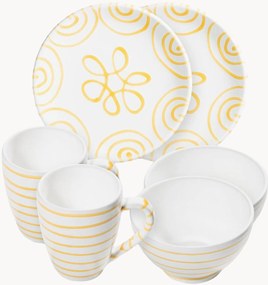 Set da colazione fatto a mano Gelbgeflammt, 2 persone, set da 6
