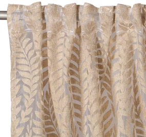 Tenda Jenny marrone, fettuccia e passanti nascosti 200x295 cm