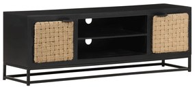 Mobile Porta Tv 120x30x40 Cm İn Legno Massello Di Mango /