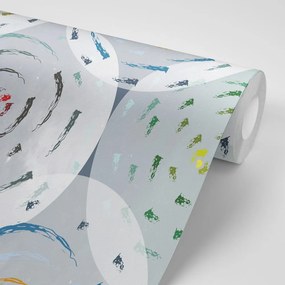 Carta da parati – Cerchi colorati astratti