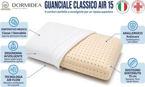 Set 2 Guanciale Memory Foam Forato Ergonomico 72x42 cm - H 15 cm  Sostegno Medio Dormidea Classico Air...