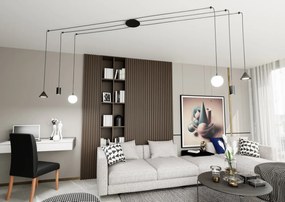 Lampadario a sospensione FUJI 6 Black