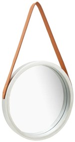 Specchio da Parete con Cinghia 40 cm Argento