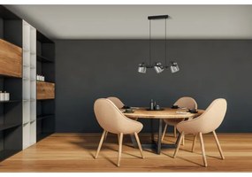 Eglo 780478 - Lampadario a sospensione con filo CALERINO 3xE27/40W/230V nero