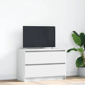 Mobile Porta Tv Bianco 80x35x54 Cm İn Legno Multistrato /
