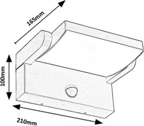 Brilagi-LED Applique da esterno con sensore ANKLE LED/18W/230V 4000K IP65