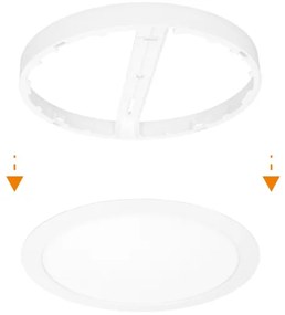 Solight WD242-W - Pannello LED 2 in 1 18W/230V 3000/4000/6000K Ø 22,5 cm IP54 bianco