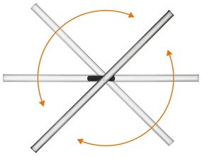 Lampada LED Lineare 42W Trifase 120cm 90° Nera con driver Philips Colore Bianco Variabile CCT