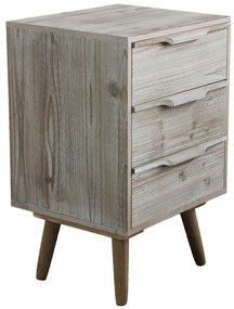 ANGELINE - mobiletto 5 cassetti in paulownia e mdf industrial