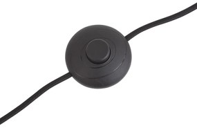 Lampada da terra di design nera con vetro fumé - Ana