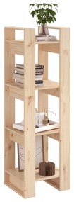 Libreria/divisorio 41x35x125 cm in legno massello di pino