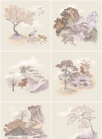 Cole & Son Carta da parati Tile Toile - Autumnal