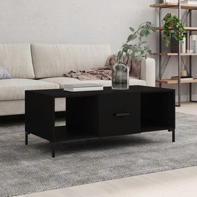 Tavolino Da Salotto Nero 102x50x40 Cm İn Legno Multistrato /