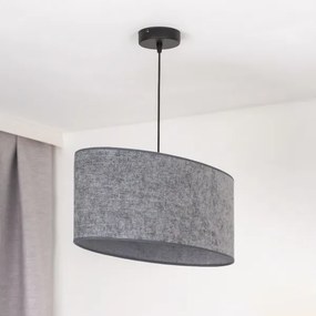 Duolla - Lampadario a sospensione con filo OVAL 1xE27/15W/230V grigio