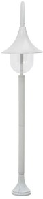 Lampione da Giardino E27 120 cm Alluminio Bianco