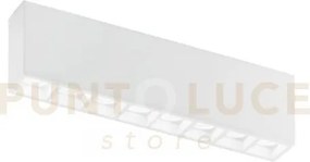 Plafoniera hapis rettangolare bianca 8 luci attacco gu10 mini 39x5,...