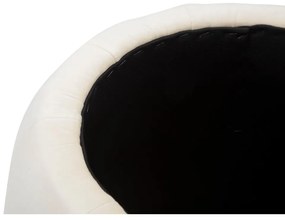 Sgabello in velluto crema Paris - Mauro Ferretti