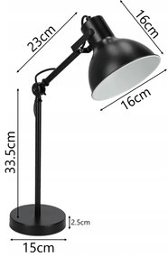 Lampada da tavolo 1xE27/40W/230V nera