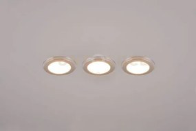 Argus kit 3 faretti da incasso led 1w-4w 350lm, 3000k rotondi bordo...
