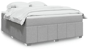 Giroletto A Molle Con Materasso Grigio Chiaro180x200 Cm Tessuto /