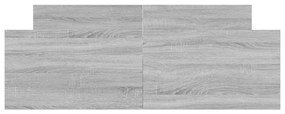 Giroletto con testiera e pediera grigio sonoma 135x190 cm