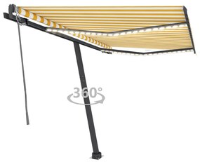 Tenda Automatica Con Sensore Vento Led 300x250 Cm Gialla Bianca /