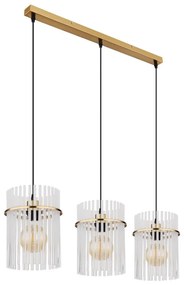 Globo 15698-3HM - Lampadario a sospensione con filo GORLEY 3xE27/60W/230V oro