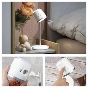 LED Lampada da tavolo ricaricabile dimmerabile 4in1 LED/6W/3,7V 3000K/4000K/6500K bianco
