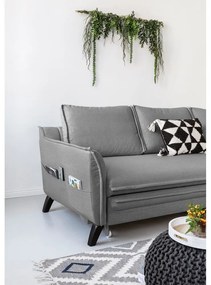 Divano letto grigio ad angolo, angolo destro Charming Charlie - Miuform