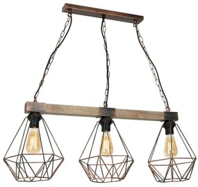 Lampadario a sospensione con catena HAKON 3xE27/60W/230V