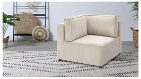 Modulo divano in velluto a coste variabile crema Nihad modular - Bobochic Paris