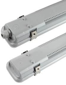 Plafoniera IP66 per 2 tubi LED 150cm - (unilaterale) - Serie Professional