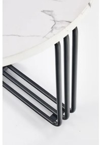 Tavolino ANTICA 41x55 cm nero/marmor decor