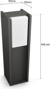 Philips - Lampada da esterno dimmerabile a LED Hue TURACO 1xE27/8,1W/230V 40 cm IP44