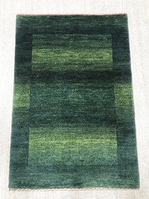 Loribaft Tappeto persiano 80x110 Verde (Iran) Annodato A Mano